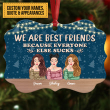 More Than Just Friends - Personalized Aluminum Ornament - Christmas Decoration Gift For Besties