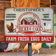 Personalized Chicken Coop Farm Fresh Eggs Customized Classic Metal Signs-CUSTOMOMO