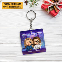 You Are The Reason I Don't Punch People At Work - Work Besties - Gift For Colleague Personalized Custom Keychain