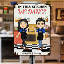 Dancing In Our Kitchen - Kitchen Sign - Gift For Couples Personalized Custom Classic Metal Signs