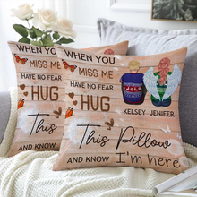 When You Miss Me Hug This Pillow - Personalized Customized Pillow - Gift For Loss - Memorial Gift