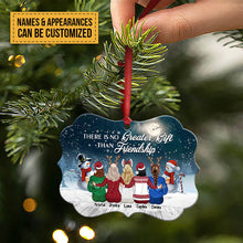 Best Friends No Greater Gift Than Friendship - Christmas Gift For BFF - Personalized Custom Wooden Ornament, Aluminum Ornament