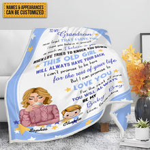 Personalized Fleece Blanket To My Granddaughter Grandson Gift For Grandchildren Custom Blanket For Grandson
