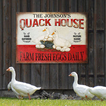 Personalized Duck Quack House Customized Classic Metal Signs-CUSTOMOMO