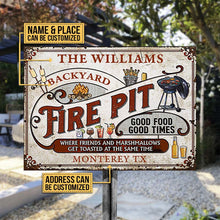 Personalized Fire Pit Get Toasted Custom Classic Metal Signs