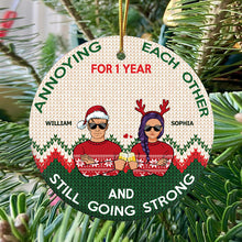Annoying Each Other For Many Years - Personalized Ceramic Ornament - Christmas Gifts For Wife, Husband (RED)