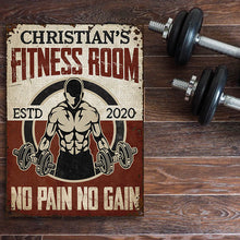 Personalized Gym Fitness Room Customized Classic Metal Signs-CUSTOMOMO