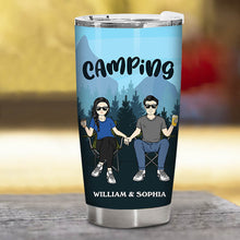 Let's Sit By The Campfire Gift for Couple - Camping Gift - Personalized Custom Tumbler