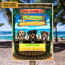 Welcome To Our Tiki Bar - Metal Sign - Gift For Dogs Lover Personalized Custom Dogs Printed Metal Sign