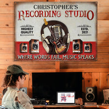 Personalized Guitar Where Words Customized Classic Metal Signs-CUSTOMOMO