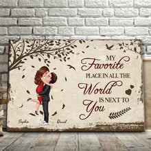 My Favorite Place Is Next To You - Valentine's Day Gifts Personalized Framed Canvas