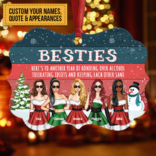 Here's To Another Year Of Bonding Over Alcohol - Personalized Aluminum Ornament - Christmas, Loving Gift For Besties, BFF, Best Friends, Soul Sisters