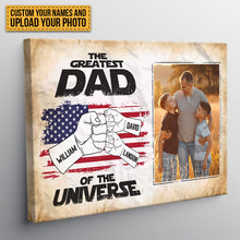 Custom Photo Personalized Custom Canvas The Greatest Dad Of The Universe Personalized Photo Wall Art