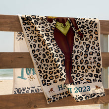 Personalized Beach Towel - Bunned And Tipsy - Custom Beach Towel For Besties, Family, Lovers