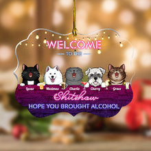 Welcome To The Shitshow - Personalized Custom Acrylic Ornament - Christmas Gifts For Pet Lovers