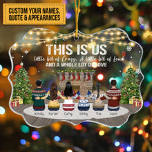 A Little Bit Of Crazy And A Whole Lot Of Love - Personalized Custom Benelux Shaped Acrylic Christmas Ornament - Gift For Family, Christmas Gift