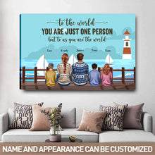 The Love Between A Father And Children Knows No Distance - Gift For Dad - Personalized Canvas