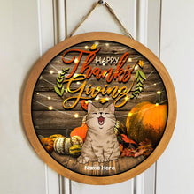 Thanksgiving Signs, Gifts For Cat Lovers, Fall Custom Wooden Signs , Cat Mom Gifts