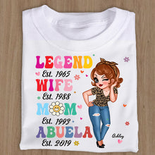 Legend Wife Mom Gift For Mother Personalized Custom Vintage T-shirt