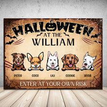 Halloween Is Coming To Town - Gift For Dog Lovers - Personalized Metal Sign