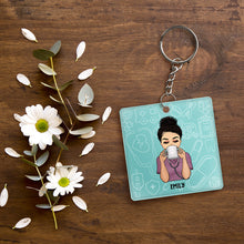 Personalized Keychain Nurse Nutrition Facts Nurse - Gift For Nurse - Custom Keychain Memorial Gifts