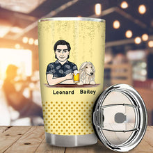 Old Man Beer Dog Personalized Tumbler