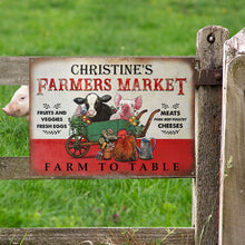 Personalized Farmers Market Farm To Table Customized Classic Metal Signs-CUSTOMOMO