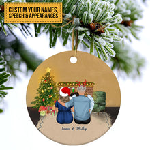 Memorial Conversation I Miss You - Personalized Ceramic Ornament, Christmas Gift For Family, Couple, Gift For Loss Of A Loved One, Memorial Gift, Sympathy Gift