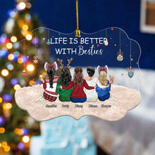 Besties Forever - New Version - Personalized Acrylic Ornament - Christmas, New Year Gift For Sista, Sister, Soul Sister, Best Friend, BFF, Bestie, Friend
