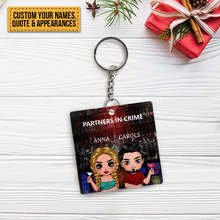 Partners In Crime - Couple Keychain - Gift For Couples Personalized Custom Keychain