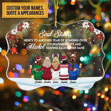 Here's To Another Year Of Bonding Over Alcohol - Personalized Acrylic Ornament - Birthday, Xmas Gift, Christmas Gift For Besties, BFF, Soul Sisters