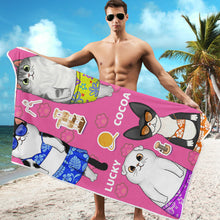 Swimsuit Fluffy Cats Gift For Pet Lovers - Cat Lovers - Personalized Beach Towel