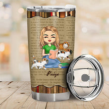 Just A Girl Who Loves Books & Cats - Reading Gift - Personalized Custom Tumbler