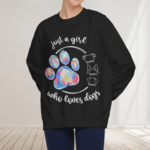 Just A Girl Who Loves Dogs Gift For Dog Lovers Personalized Custom Unisex Sweatshirt