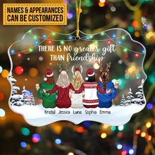 Friendship Is The Greatest Christmas Gift - Personalized Custom Benelux Shaped Acrylic Christmas Ornament - Gift For Bestie, Best Friend, Sister, Birthday Gift For Bestie And Friend, Christmas Gift