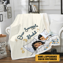 Our Snuggle Blanket - Couple Blanket - Anniversary Gifts For Couples Personalized Custom Fleece Blanket