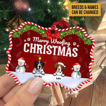 Dog Lover Merry Woofing Christmas - Personalized Custom Aluminum Ornament