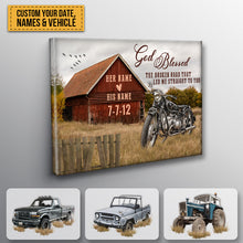 The Broken Road That Led Me Straight To You - Custom Canvas - Farmhouse Decoration - Couple Gift