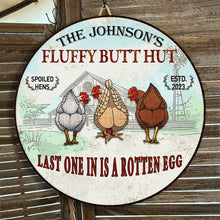 Personalized Chicken Fluffy Butt Hut Nuggets Customized Classic Door Signs