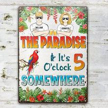 It's 5 O'Clock Somewhere Couple Husband Wife - Personalized Custom Classic Metal Signs
