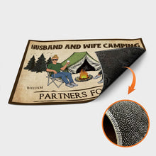 Camping Partners For Life Husband Wife Camping Couple - Personalized Custom Doormat