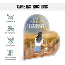 A Bond That Can't Be Broken - Gift For Dog Lovers - Personalized Custom Heart Shaped Acrylic Plaque