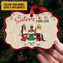 Besties Forever - Personalized Aluminum/ Wooden Ornament - Christmas, Birthday, Loving Gift For Besties, Friends, BFFs