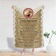 A Letter From Heaven - Memorial Blanket - Personalized Custom Fleece Flannel Blanket