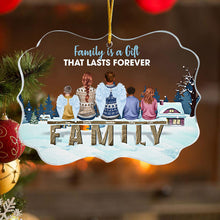 The Love Between Family Is Forever - Personalized Acrylic Ornament - Christmas Gift For Family Members, Sisters, Brothers, Mom, Dad