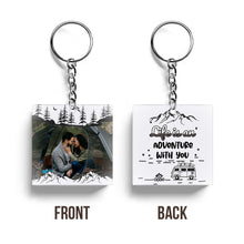 Life Is An Adventure With You - Gift For Camping Couples - Personalized Camping Keychain