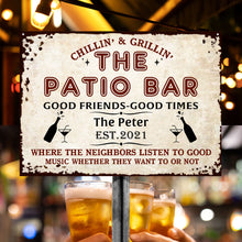 Personalized Patio Bar Grilling Red Listen To The Good Music Custom Classic Metal Signs