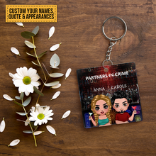 Partners In Crime - Couple Keychain - Gift For Couples Personalized Custom Keychain