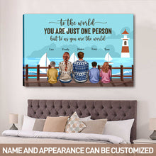 The Love Between A Father And Children Knows No Distance - Gift For Dad - Personalized Canvas