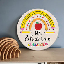 Teacher Name Sign | Personalized Rainbow Sign | Teacher Welcome Sign | Teacher Gift | Teacher Signs | Teacher Door Sign | Back To School